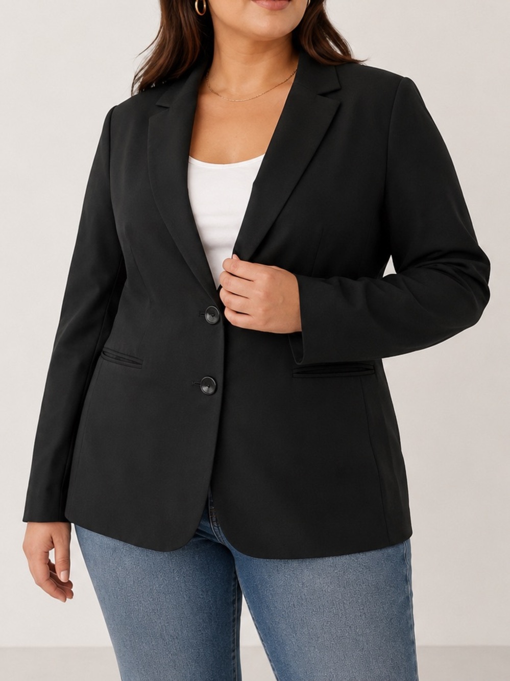 Antonio Melani Black Two Button Career Blazer